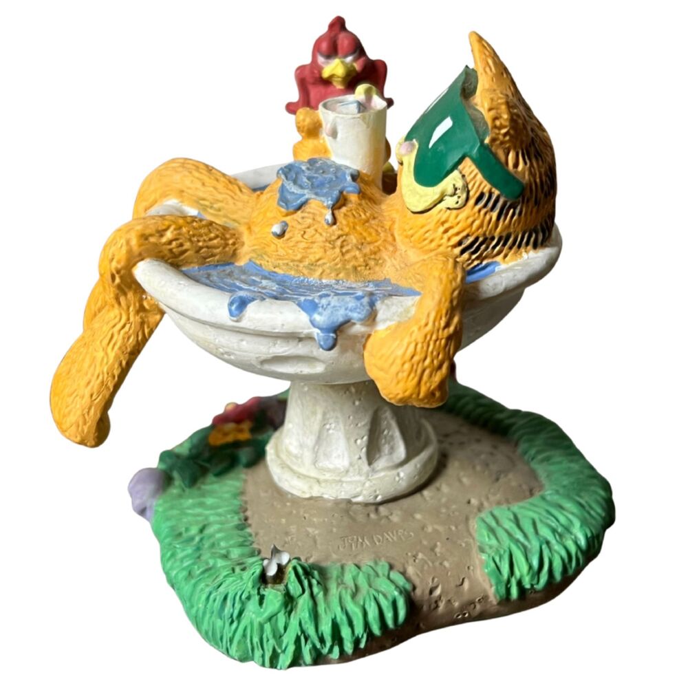 Vintage Garfield On Vacation Figure Danbury Mint Jim Davis 1992 Missing Umbrella
